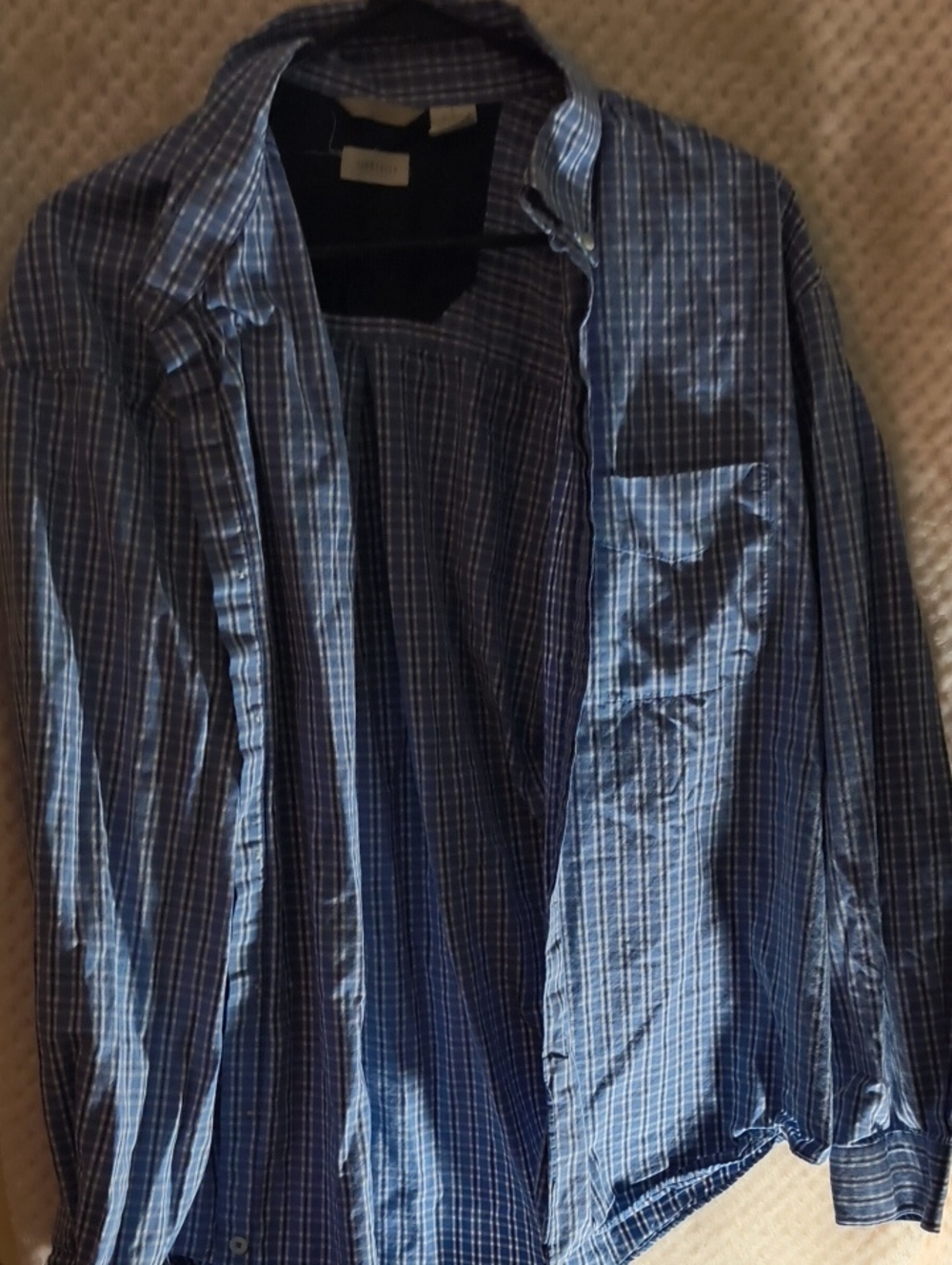 Van Heusen Men's Blue Plaid Lightweight Jacket